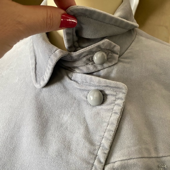 Talbots Grace Fit Glacier Blue Periwinkle Jacket velvet Spring Blazer size 2 - Picture 11 of 16